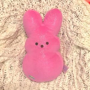 Peep Easter Bunny Pink sparkle 💖 Soft 14” Peep Like New No Flaws 🚭